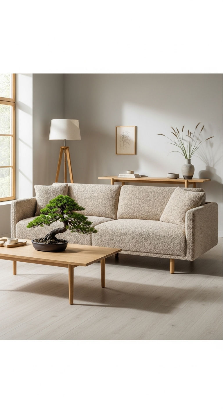 11 Sofa Under Stairs Living Room Ideas for Clever Space Saving 2 3. Minimalist Zen Retreat