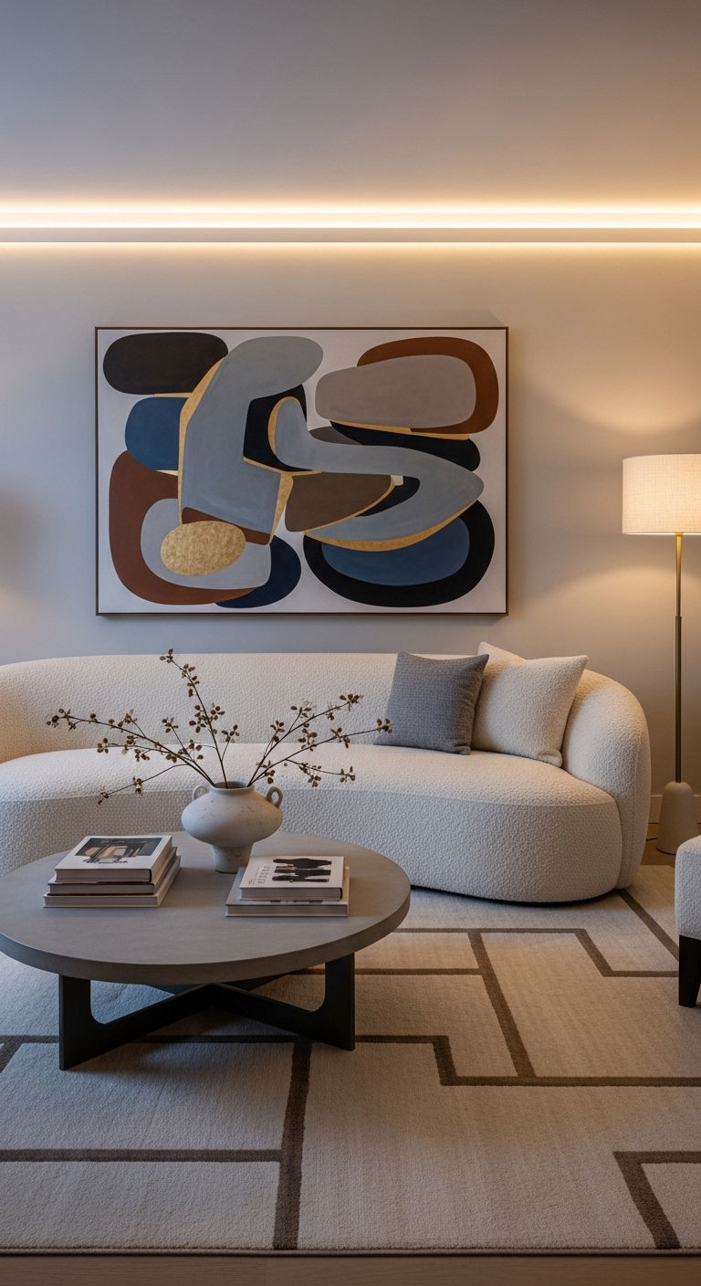 12. Statement Curved Sofa Setup