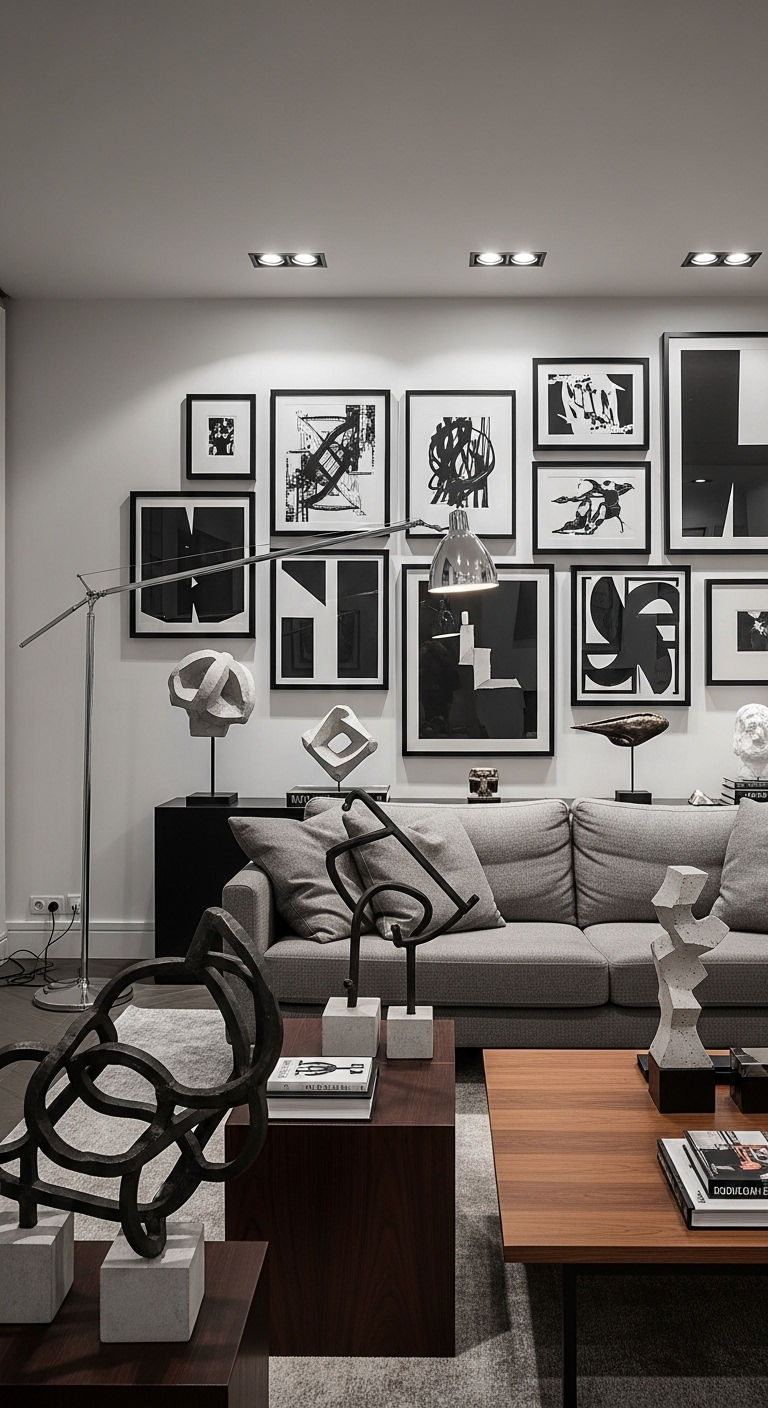 14. Artistic Monochrome Setup
