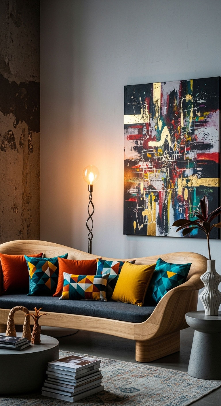 21. Artistic Wooden Statement