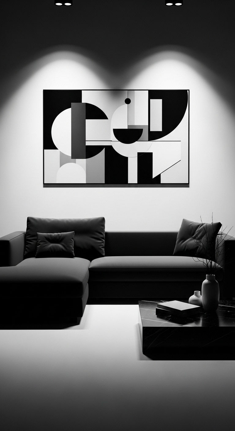 6. Black Modern Chaise Lounge Statement Room