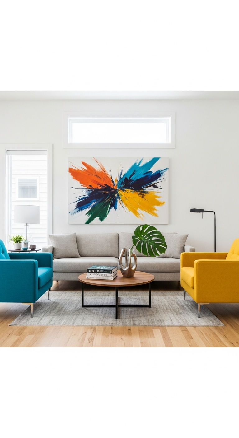 18 Small Living Room Sofa and Chair Layout Ideas for Better Flow 17 17. Bold Accent Layout