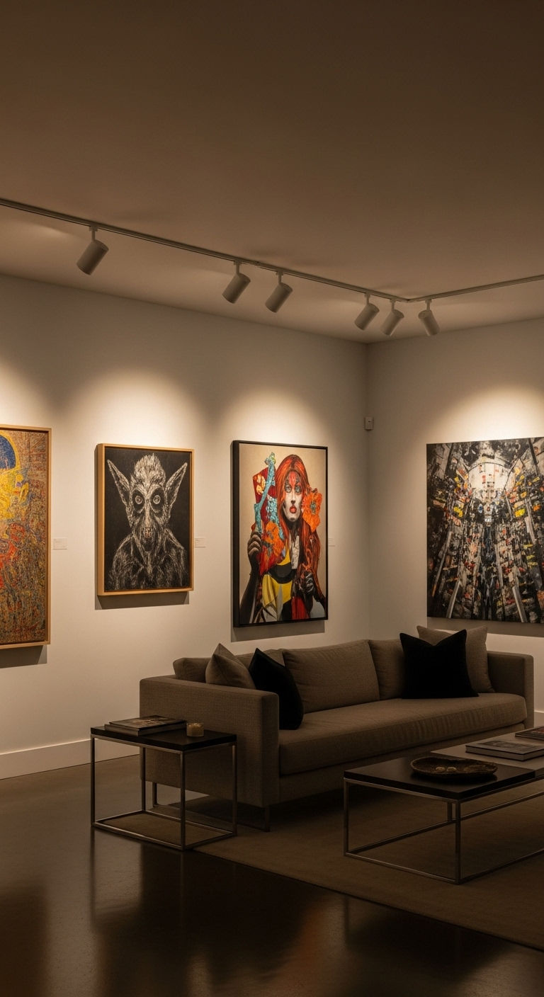 14. Bold Art Gallery Living Room