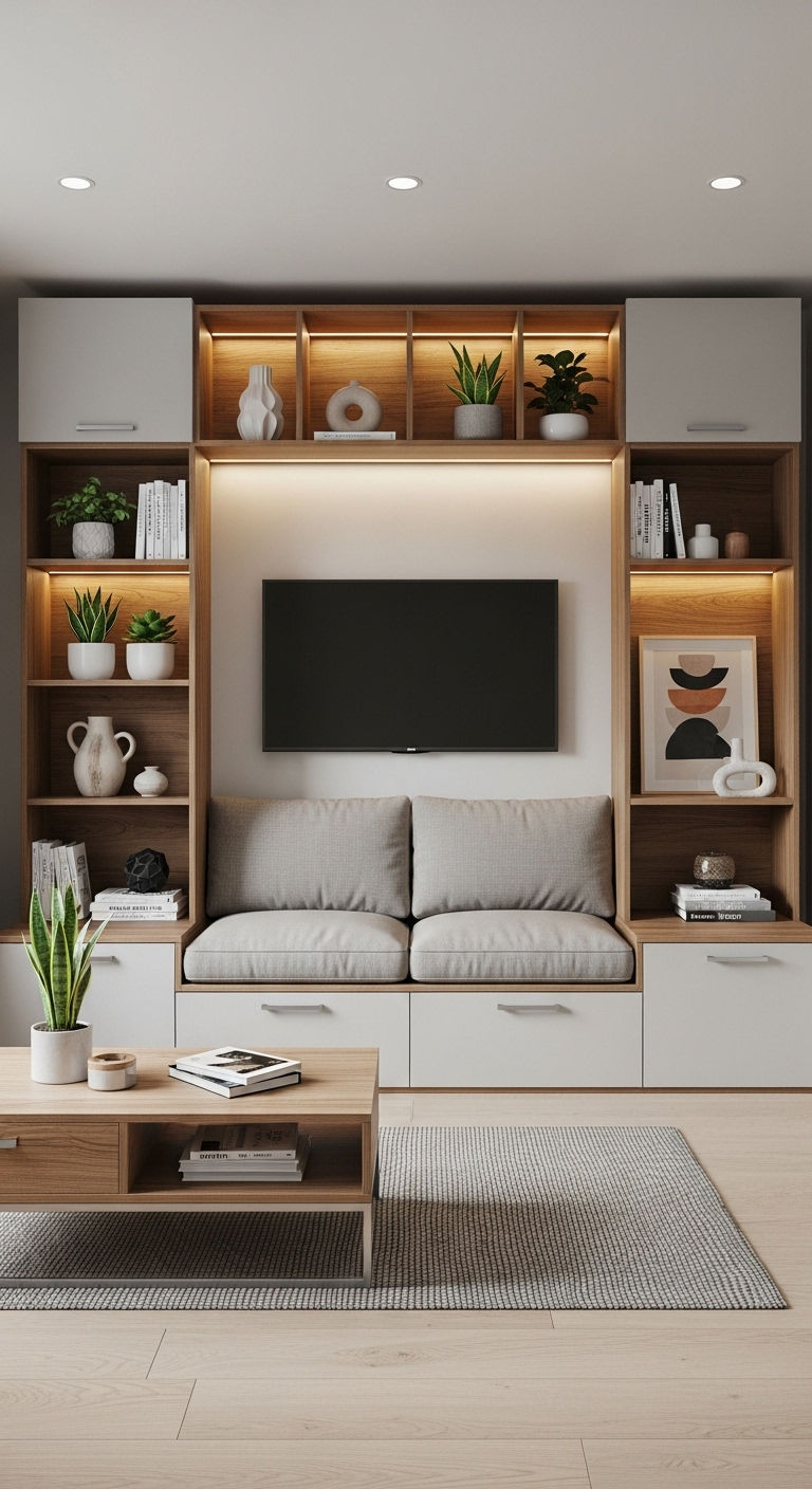 6. Built In Storage Wall