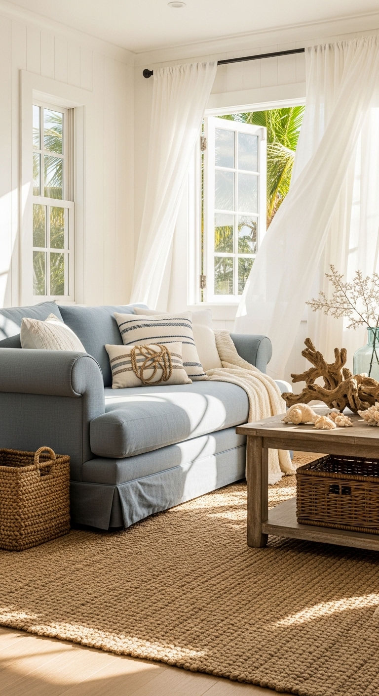 20. Coastal Inspired Chaise Lounge Room