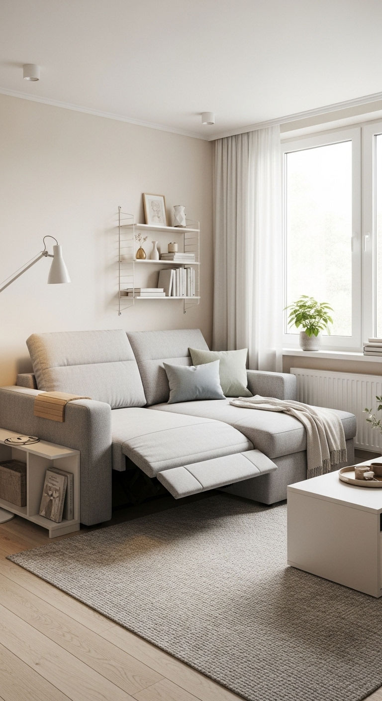23. Compact Studio Chaise Lounge Design