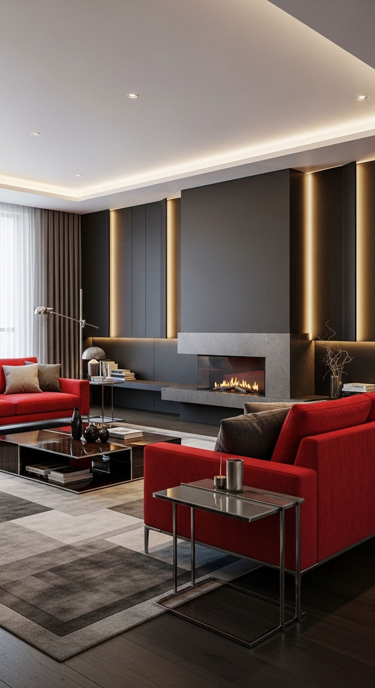 10. Contemporary Luxe Contrast
