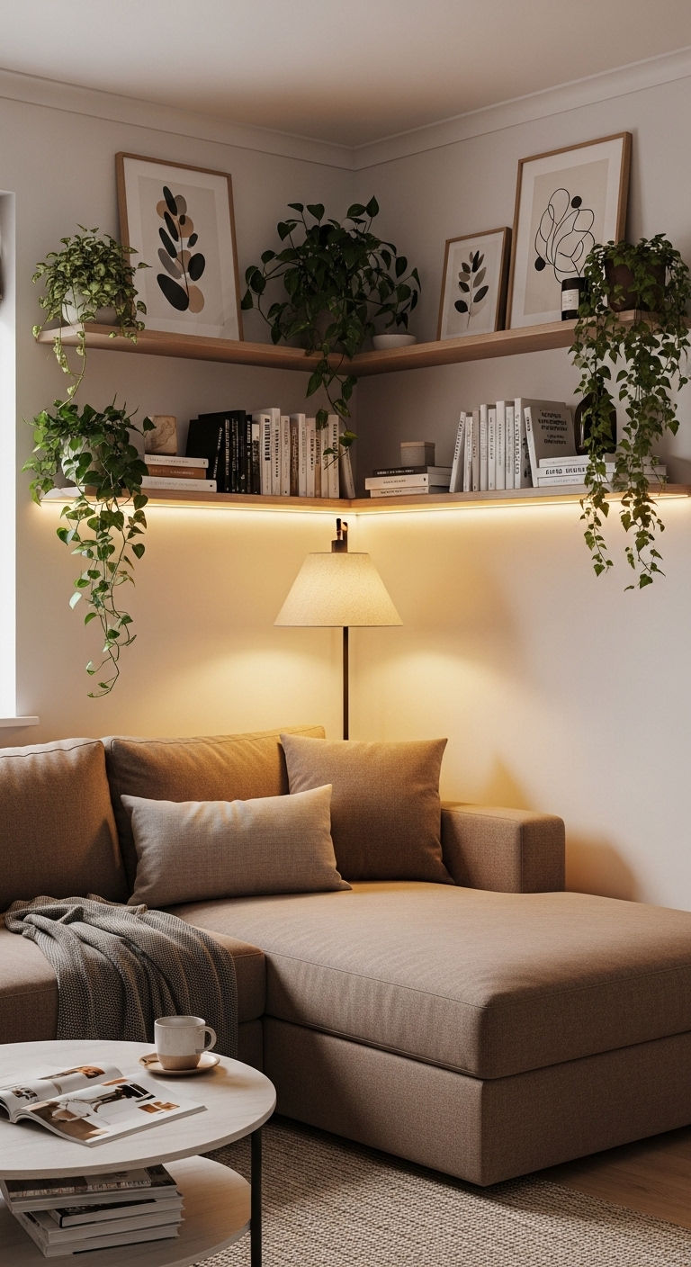 18. Corner-Fit Sofa Styling