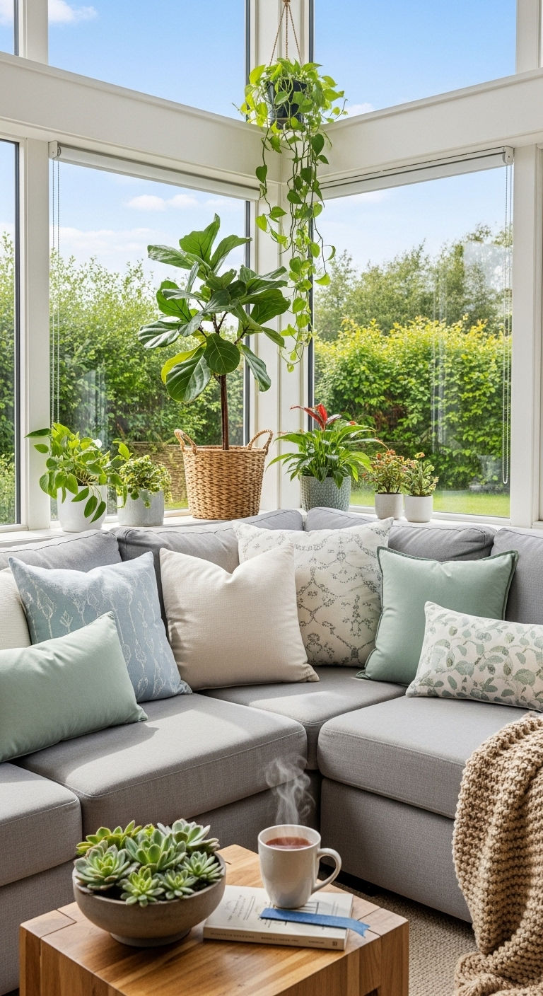 17. Corner Window Lounge Setup