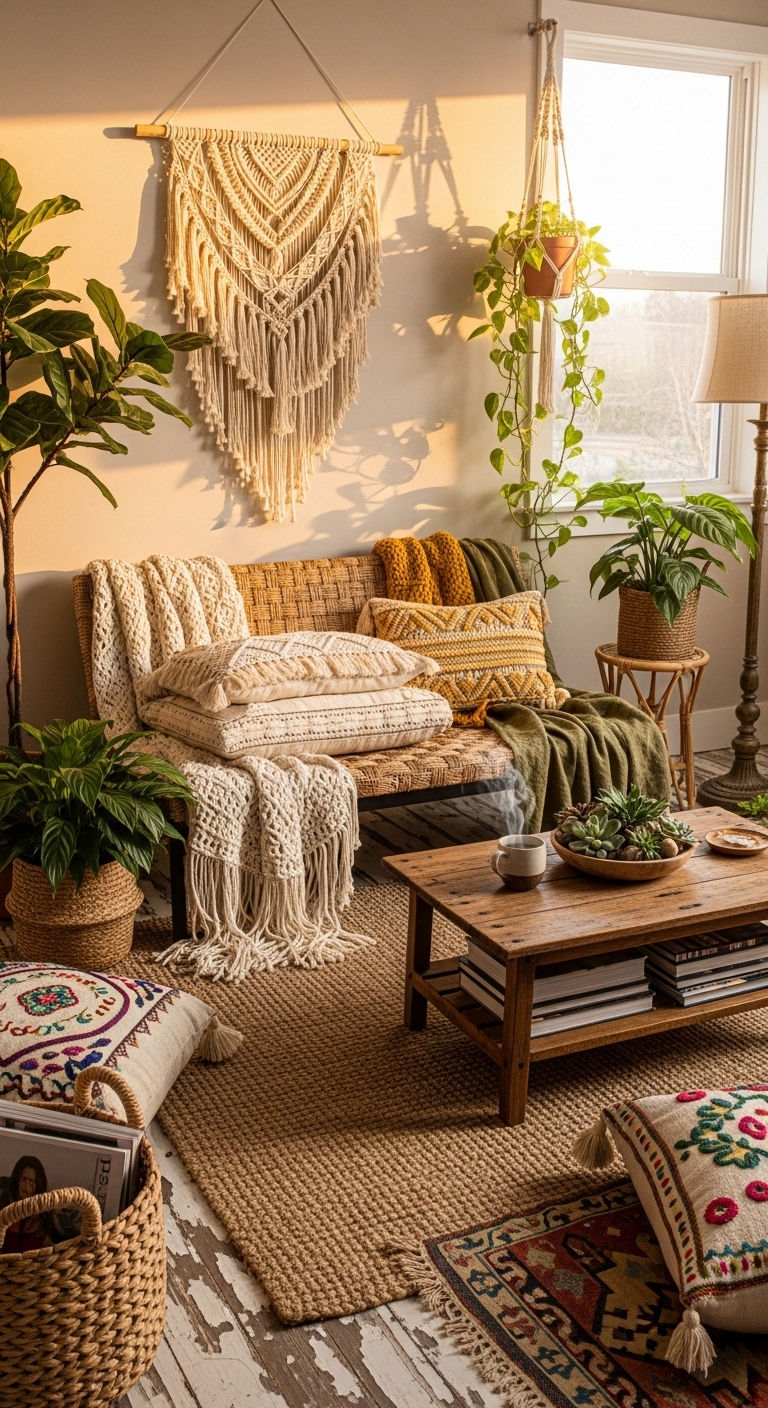 4. Cozy Boho Retreat