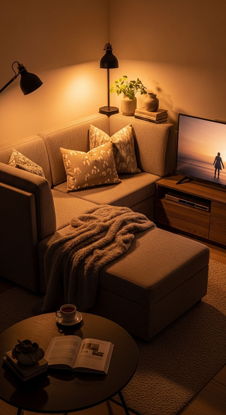 8. Cozy Corner TV Lounge