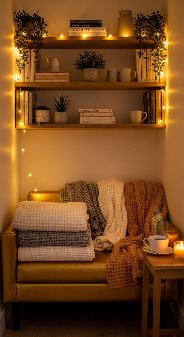 14. Cozy Gold Corner