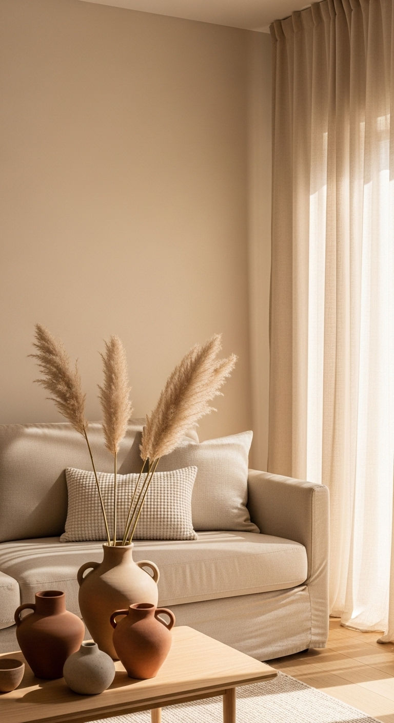 27 Sand Sofa Living Room Ideas for Soft Neutral Spaces 2 1. Desert Calm Elegance