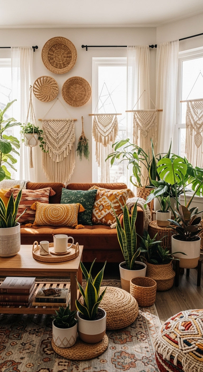 4. Earthy Boho Haven