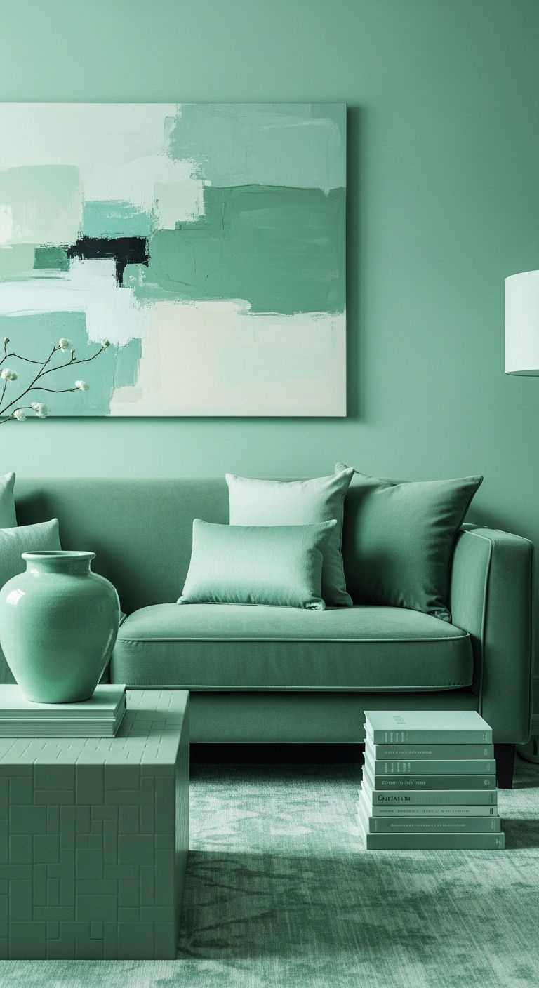 13. Elegant Mint Monochrome