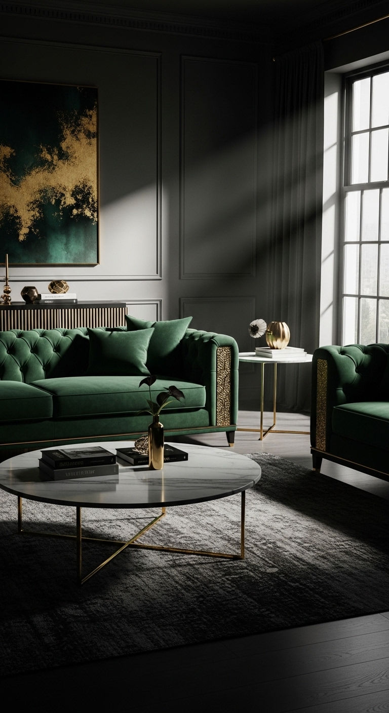 24 Luxury L Shape Sofa Designs That Make Living Rooms Look Expensive 2 7. Emerald Luxe Lounge