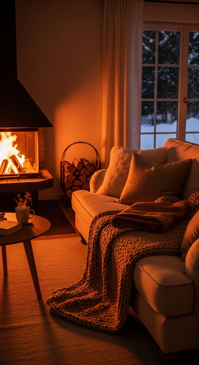 17. Fireplace Snuggle Spot
