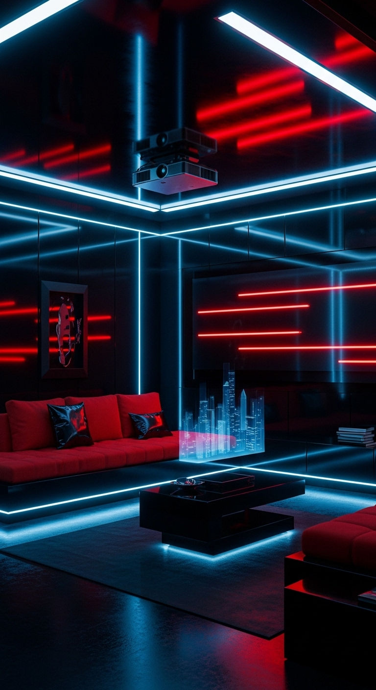 12. Futuristic Red Glow