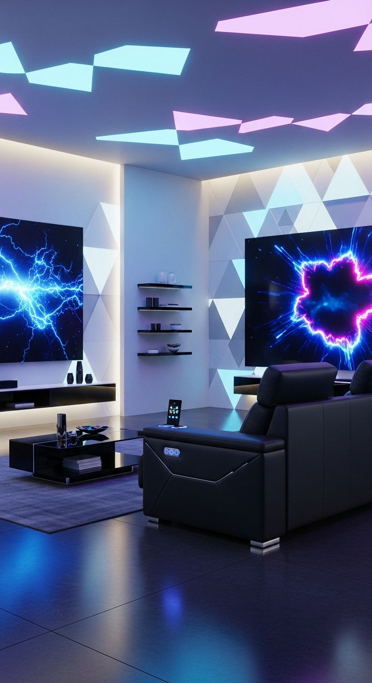 11. Futuristic Smart Living Room