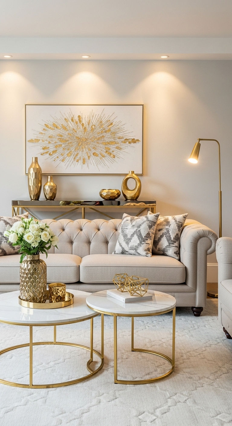 11. Gold Accent Sophistication
