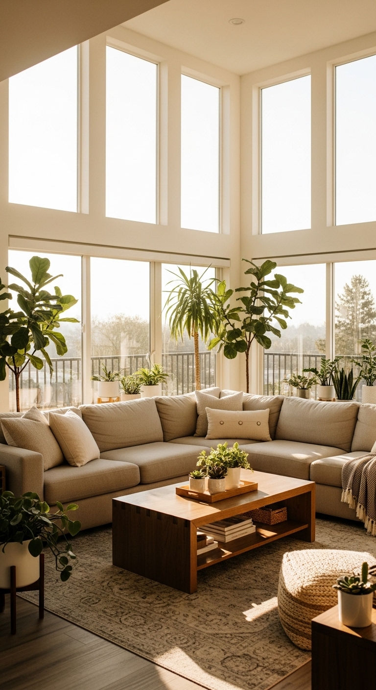 26 Living Room U Shape Sofa Ideas for Big Families & Open Layouts 2 1. Grand Family Hub