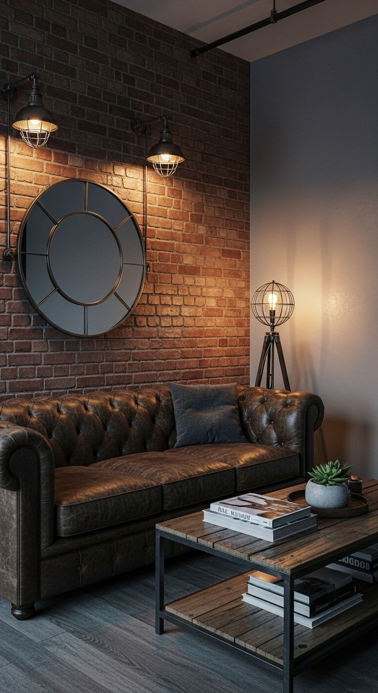 7. Industrial Brick Backdrop