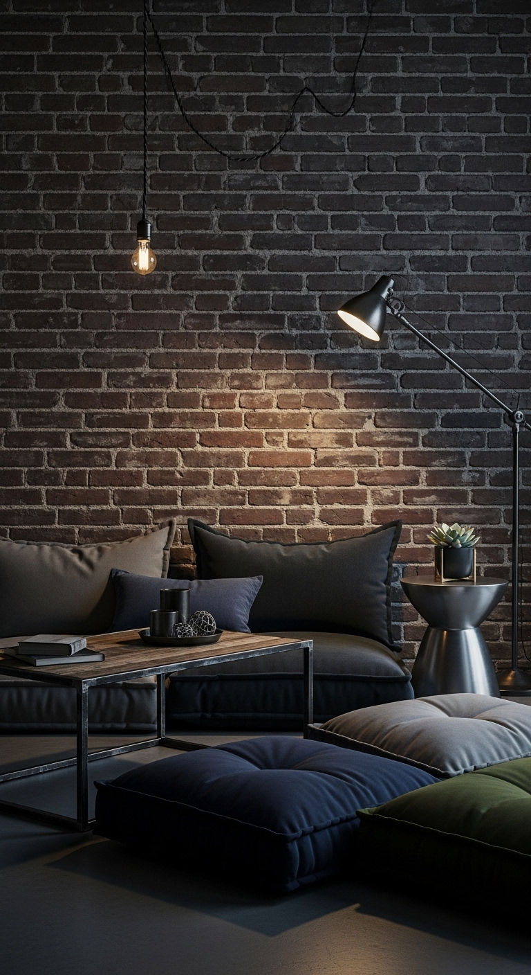 24 Genius Small Living Room Without Sofa Ideas (Minimal & Modern) 16 15. Industrial Floor Lounge