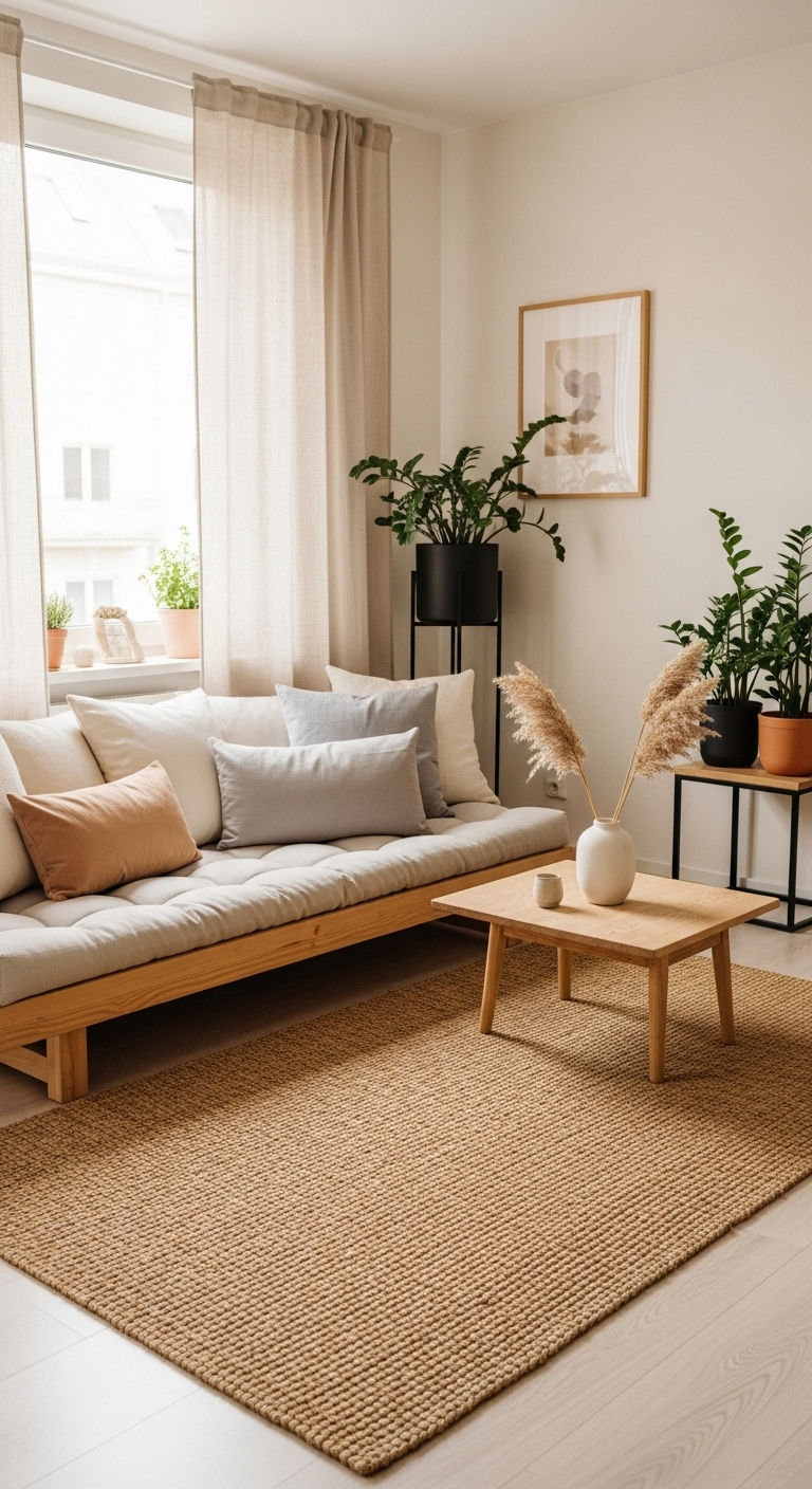 8. Japandi Style Sofa Bed Retreat