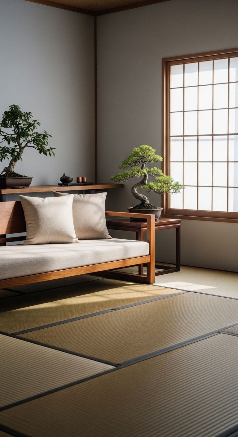 10. Japanese Zen Wood Setup