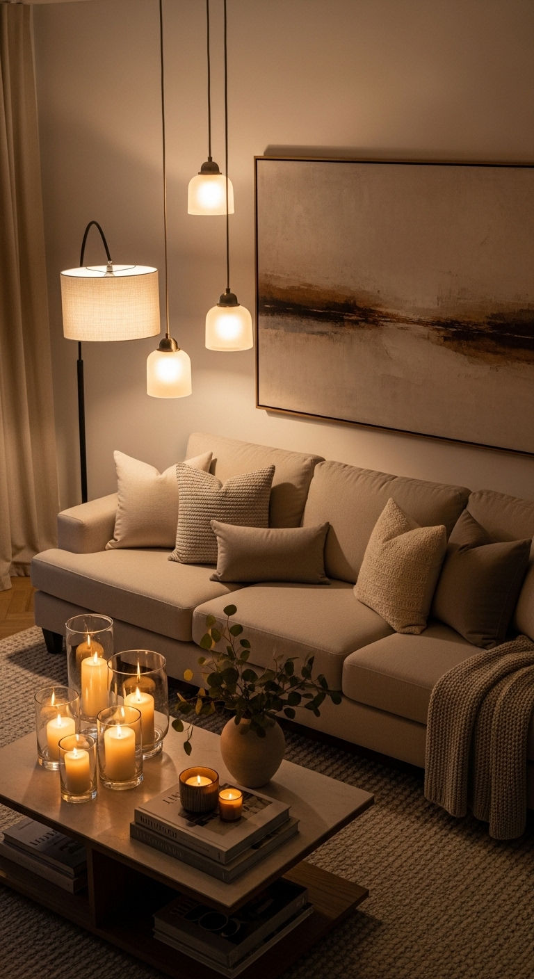 18. Luxe Layered Lighting