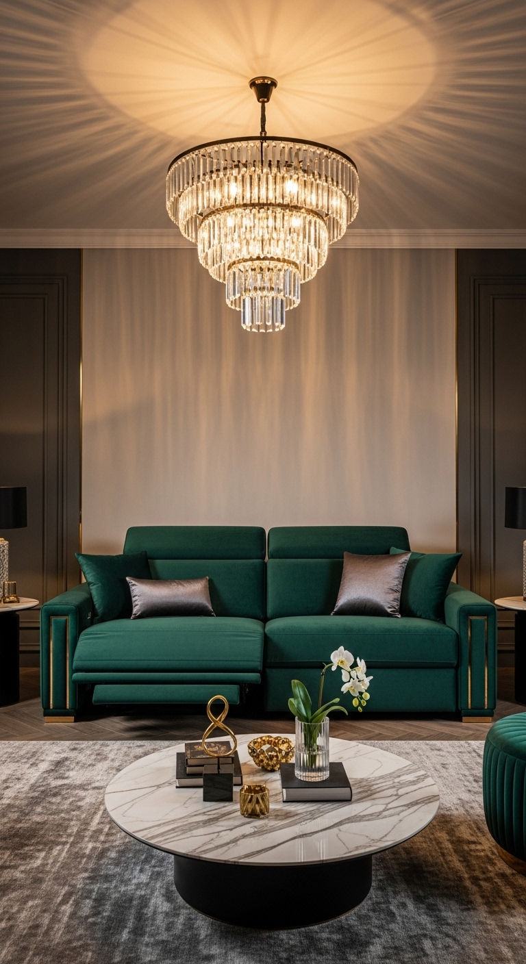 19 Cozy Recliner Sofa Living Room Ideas for Everyday Relaxation 7 6. Luxury Lounge Escape