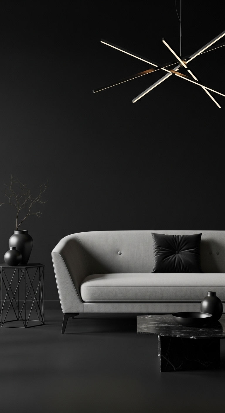 7. Matte Black Statement Space