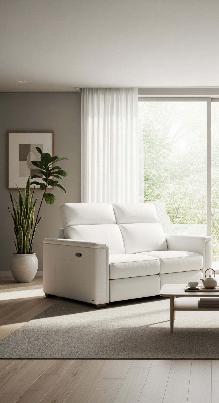 19 Cozy Recliner Sofa Living Room Ideas for Everyday Relaxation 5 4. Minimalist Recline Bliss