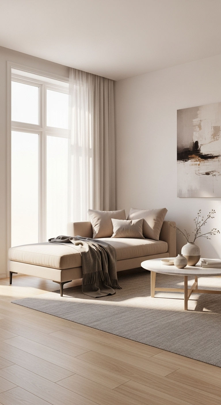 1. Modern Minimalist Chaise Lounge Corner