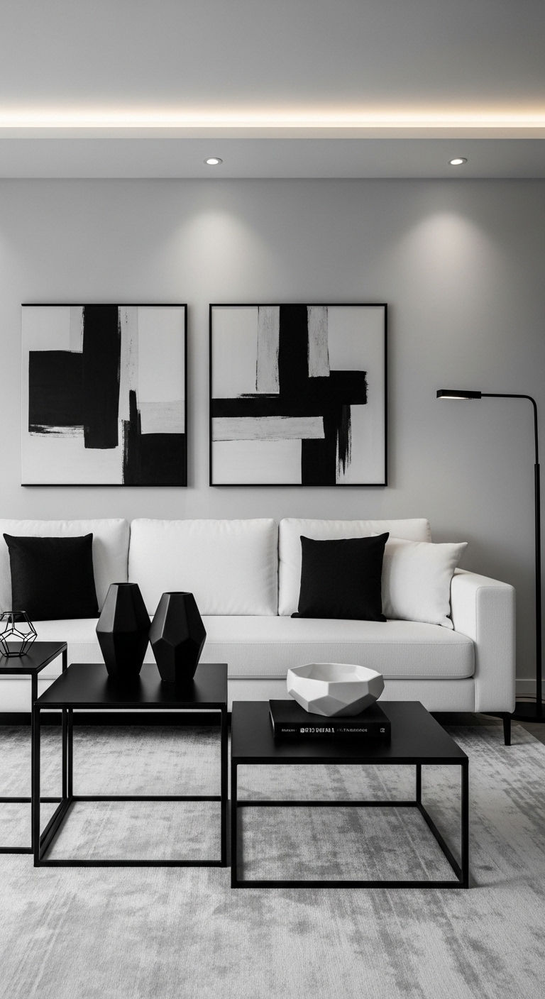 3. Monochrome Chic Contrast