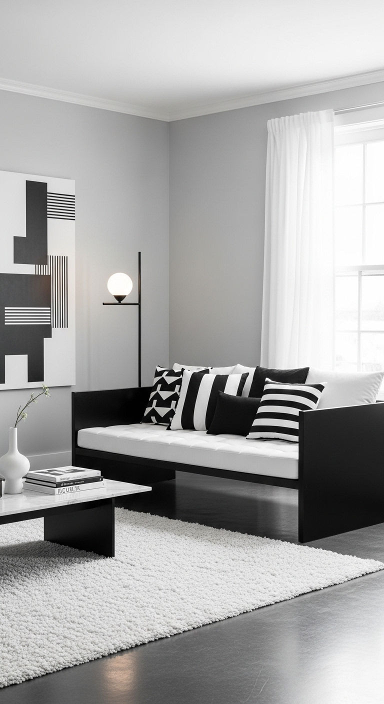 18. Monochrome Daybed Interior