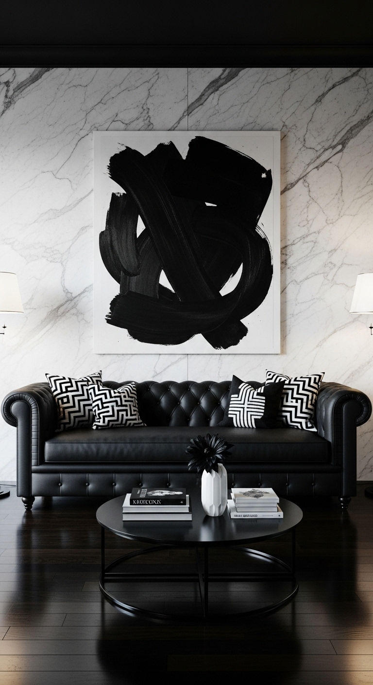 5. Monochrome Luxe Haven
