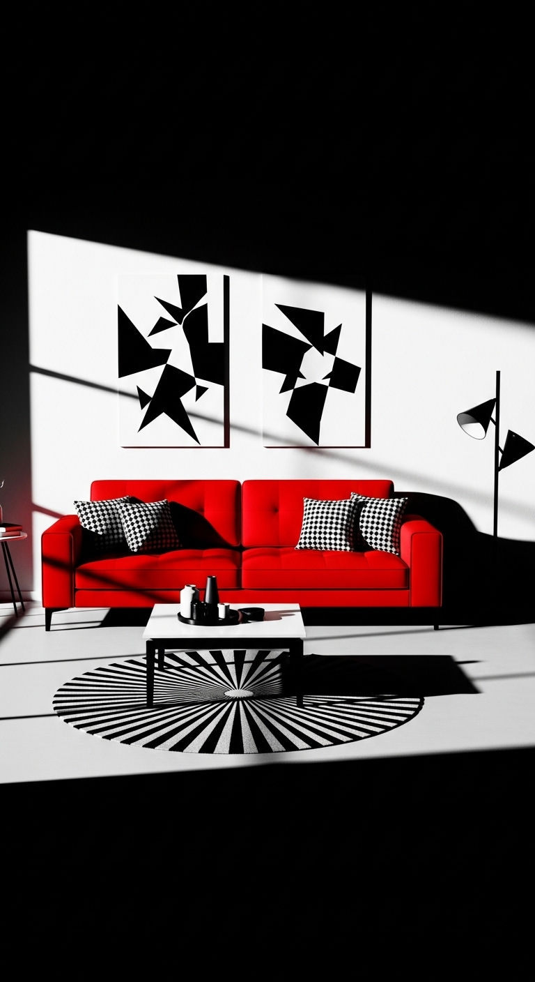 7. Monochrome Red Focus