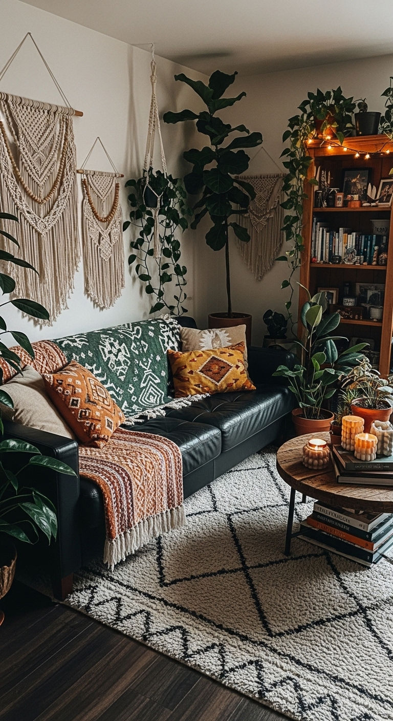 10. Moody Boho Chic Space