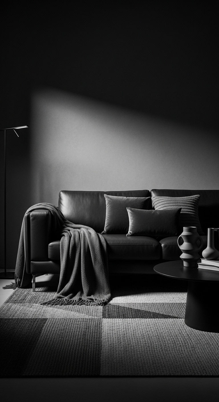14. Moody Monochrome Lounge