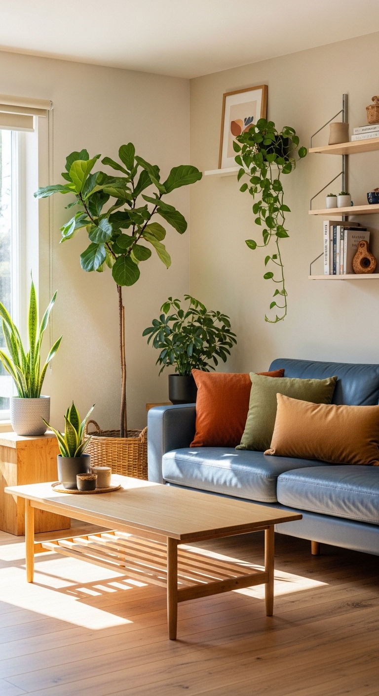17. Nature Inspired Blue Lounge