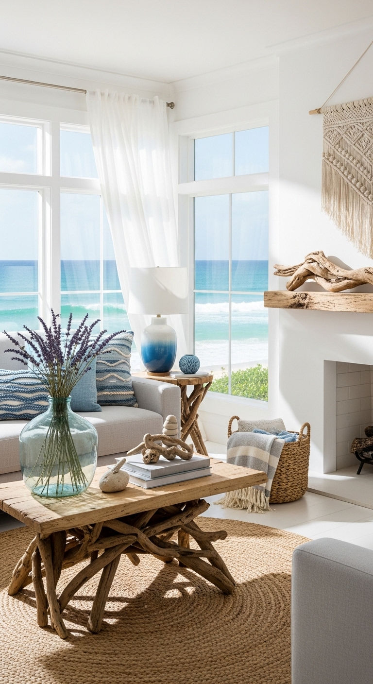 25 Blue Living Room Grey Sofa Ideas for a Cool, Balanced Space 7 7. Ocean Breeze Chic