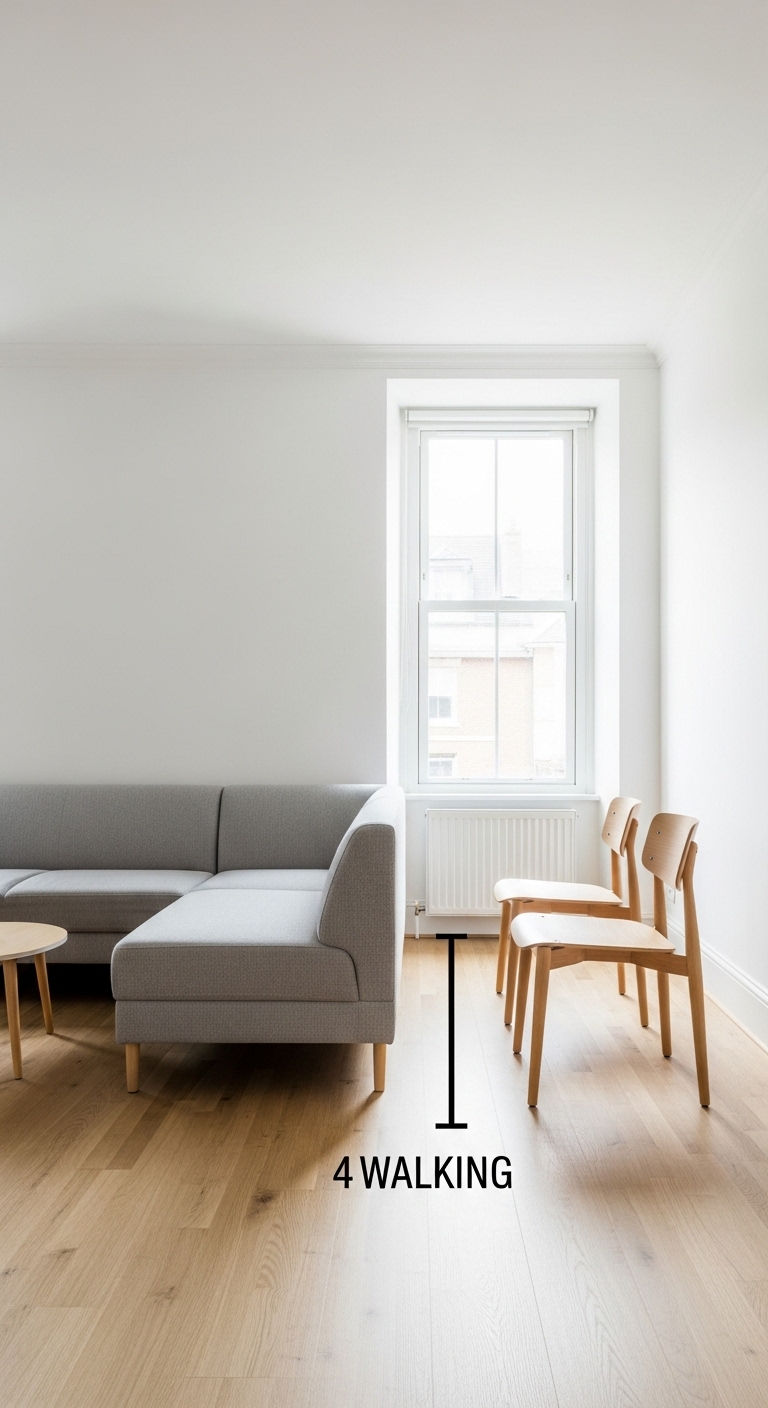 18 Small Living Room Sofa and Chair Layout Ideas for Better Flow 6 5. Open Path Layout
