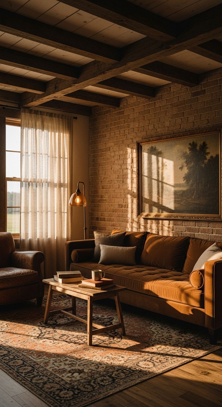2. Rustic Velvet Retreat