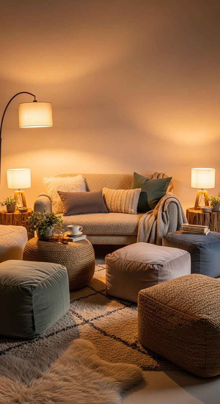 21. Sofa Plus Pouf Combo