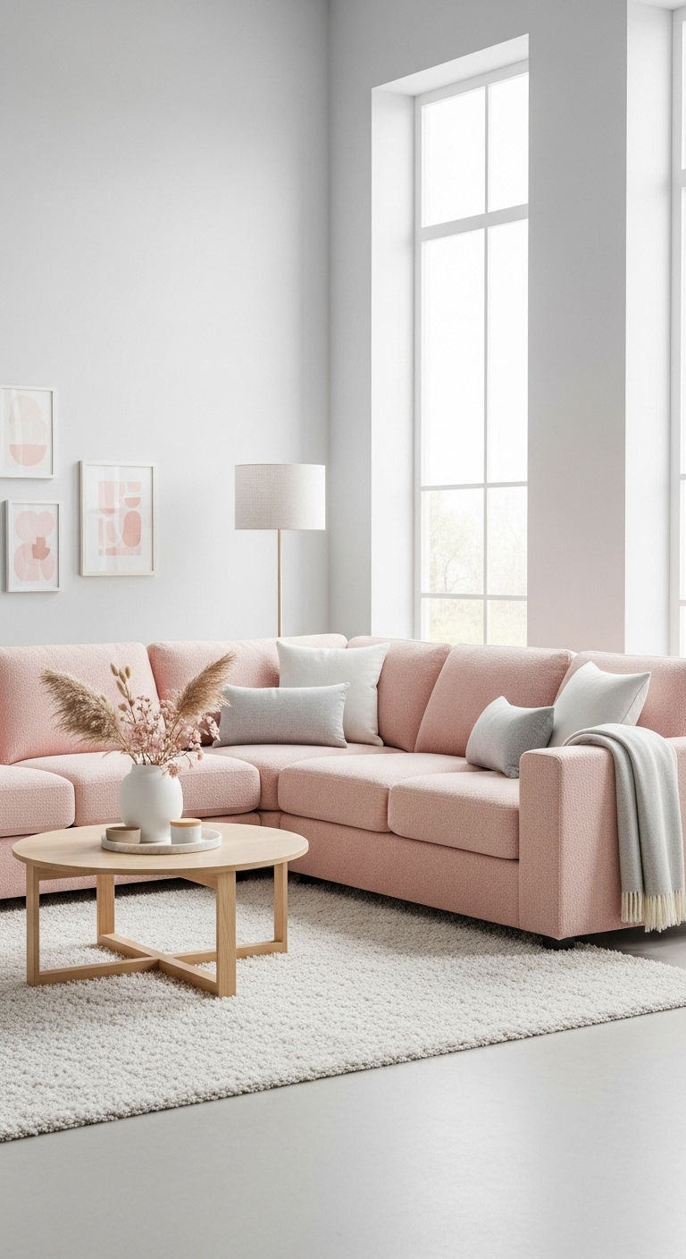 17. Soft Pastel Living Space