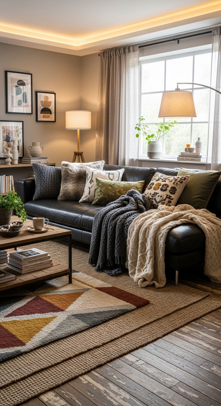 16. Textured Layered Comfort