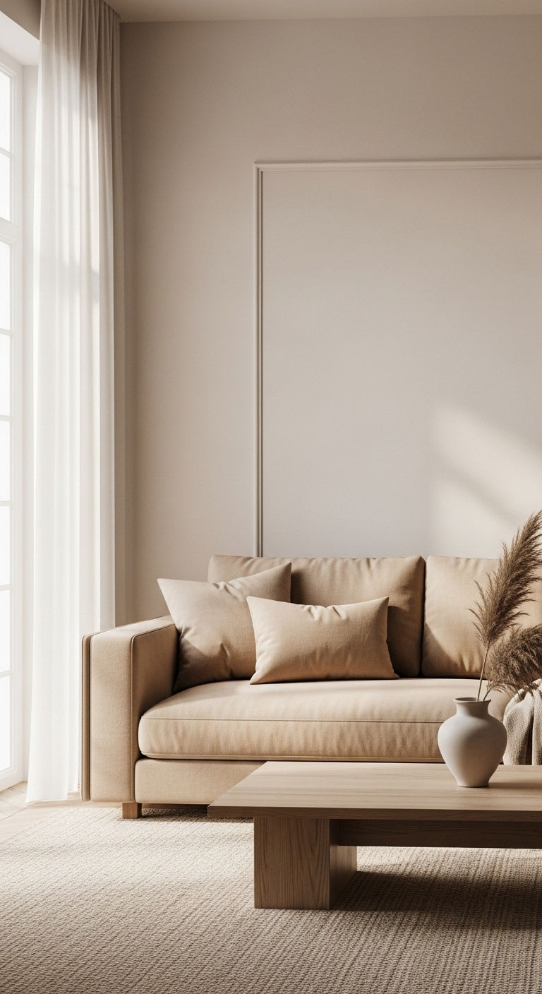 27 Sand Sofa Living Room Ideas for Soft Neutral Spaces 23 22. Understated Elegance