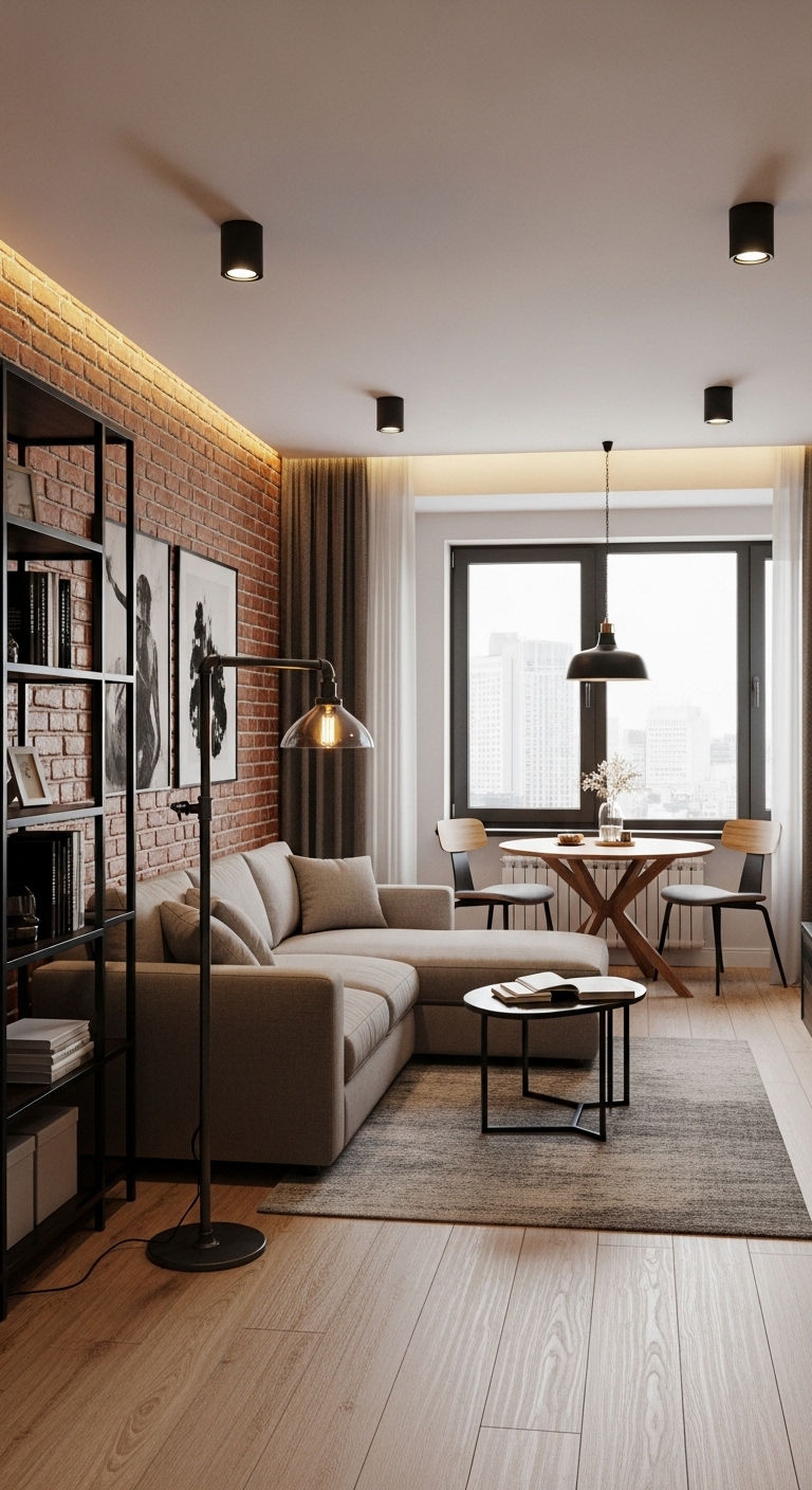 26 Living Room U Shape Sofa Ideas for Big Families & Open Layouts 9 8. Urban Chic Corner