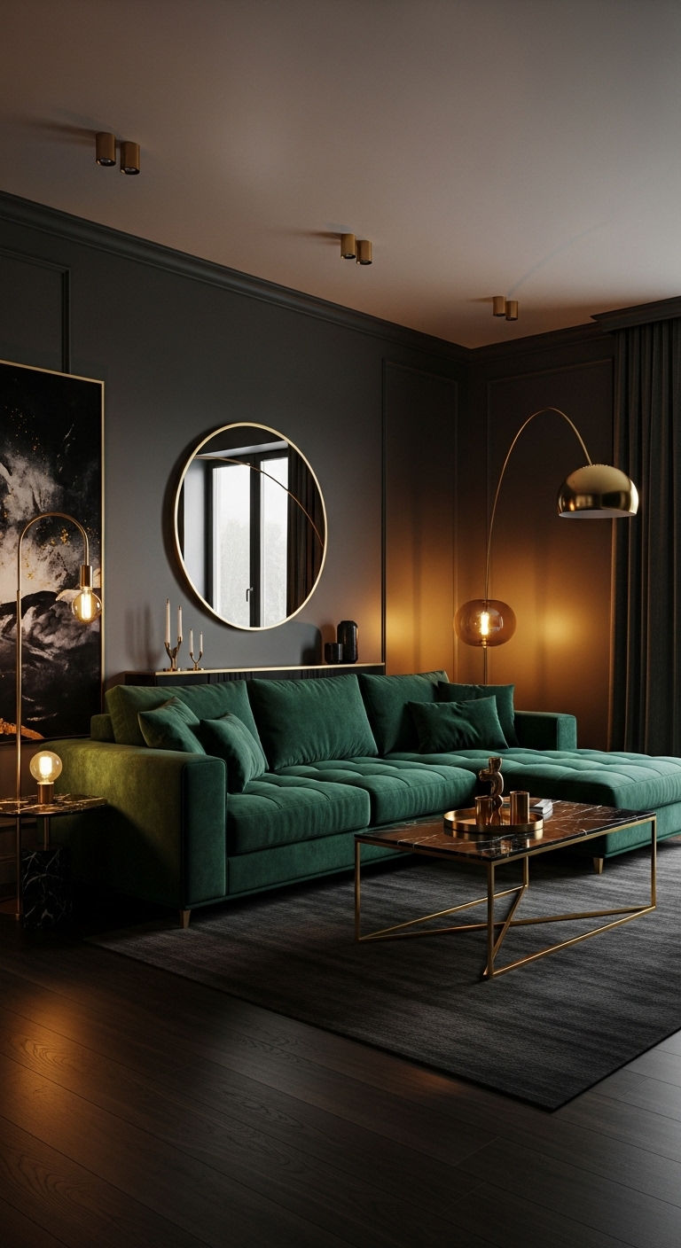 12. Velvet Statement Sectional